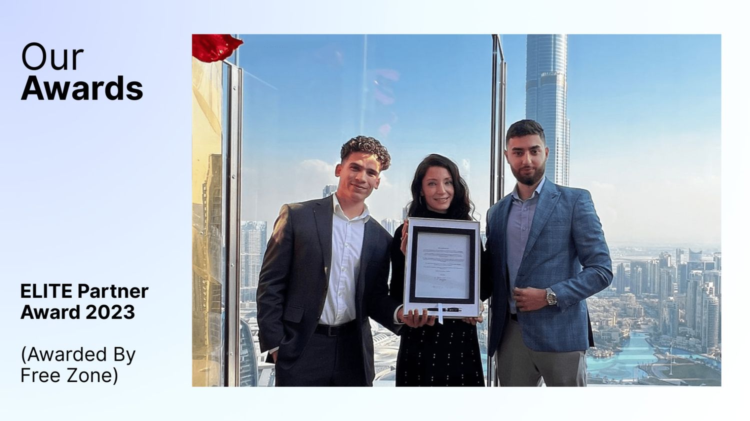 ELITE Partner Award (Awarded by Dubai Free Zone)