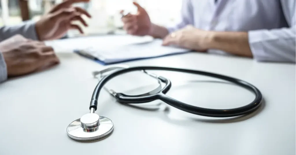 Professional medical consultation setup highlighting trust, compliance, and clinical advisory services