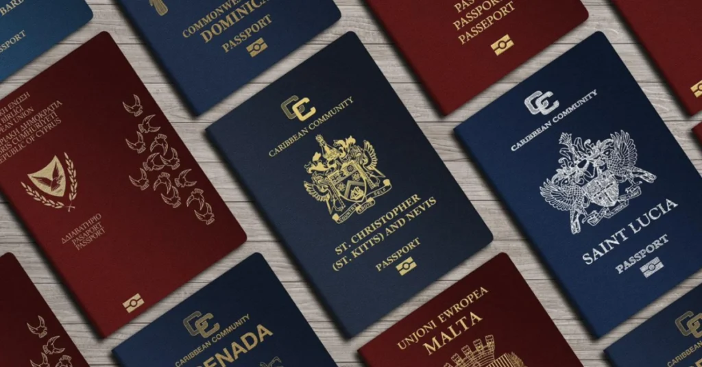 Passports representing Citizenship and Residency by Investment (CBI and RBI) programs for global mobility