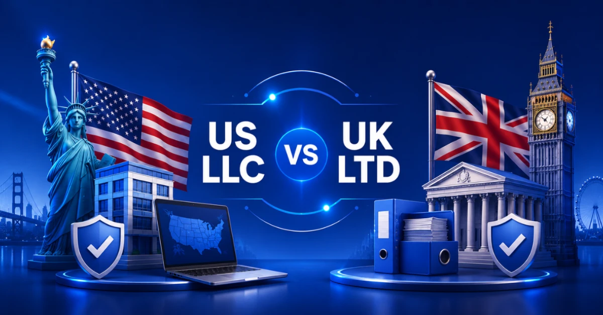 US LLC vs UK LTD comparison for non-resident founders covering tax, banking, privacy and compliance differences