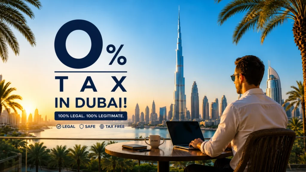 Entrepreneur reviewing Dubai 0% tax rules and what it takes to qualify as a UAE tax resident in 2026