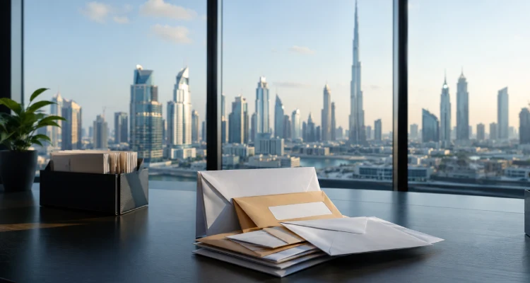 GenZone Dubai mail service, business correspondence handled at a Business Bay office