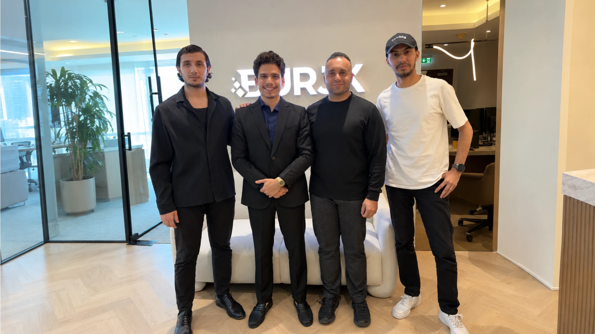 GenZone Co-Founder Kevin McKenzie with the Bujrx team at their Dubai headquarters